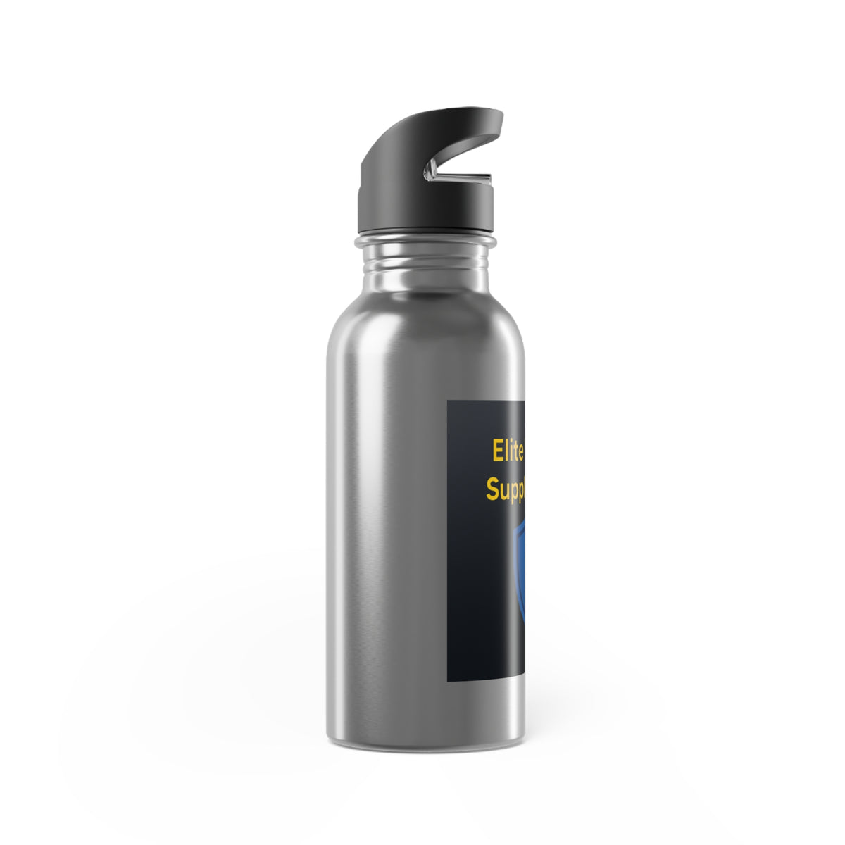 Stainless Steel Water Bottle — 20oz with Straw | Elite Variant Supplements Shield Logo