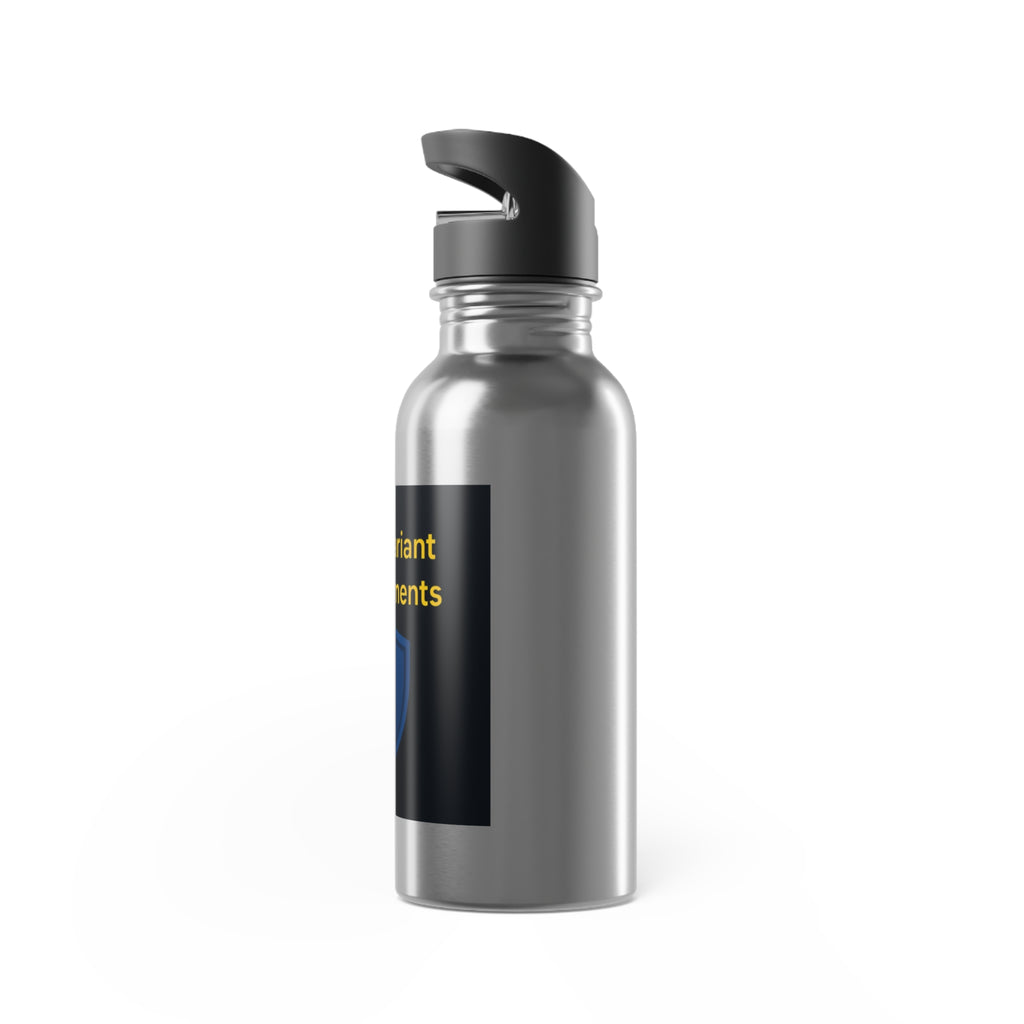 Stainless Steel Water Bottle — 20oz with Straw | Elite Variant Supplements Shield Logo