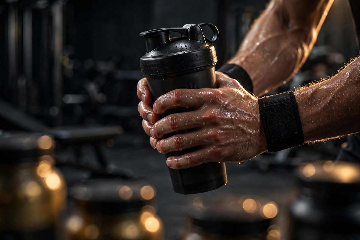 Elite Variant Supplements lifestyle - athlete with shaker